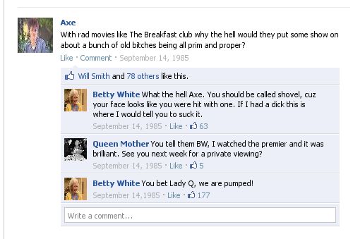 Today In A History With Facebook: Frisky Old Ladies
